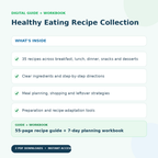 Healthy Eating Recipe Collection - what's inside the 70-page recipe guide and workbook bundle