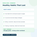 Healthy Habits That Last - what's inside the 51-page guide and workbook bundle