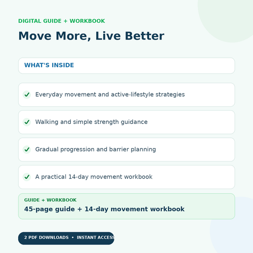 Move More, Live Better - what's inside the 59-page guide and workbook bundle